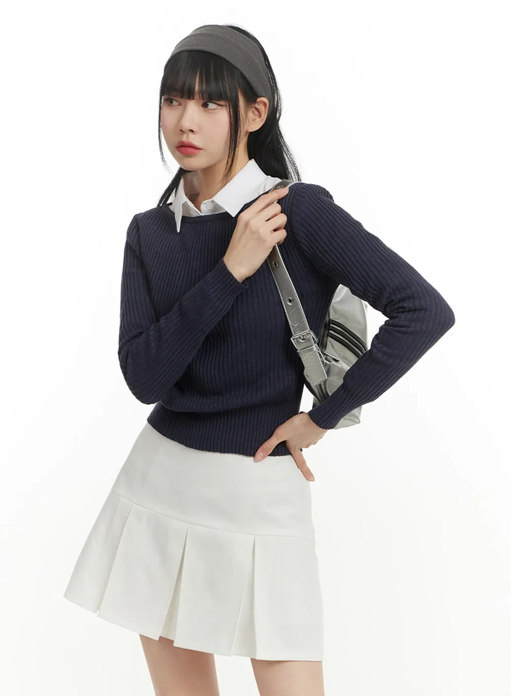 Cozy Solid Knit Sweater IM406