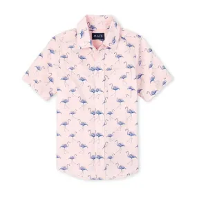 CP Pink Flamingo Printed Casual Shirt 1730