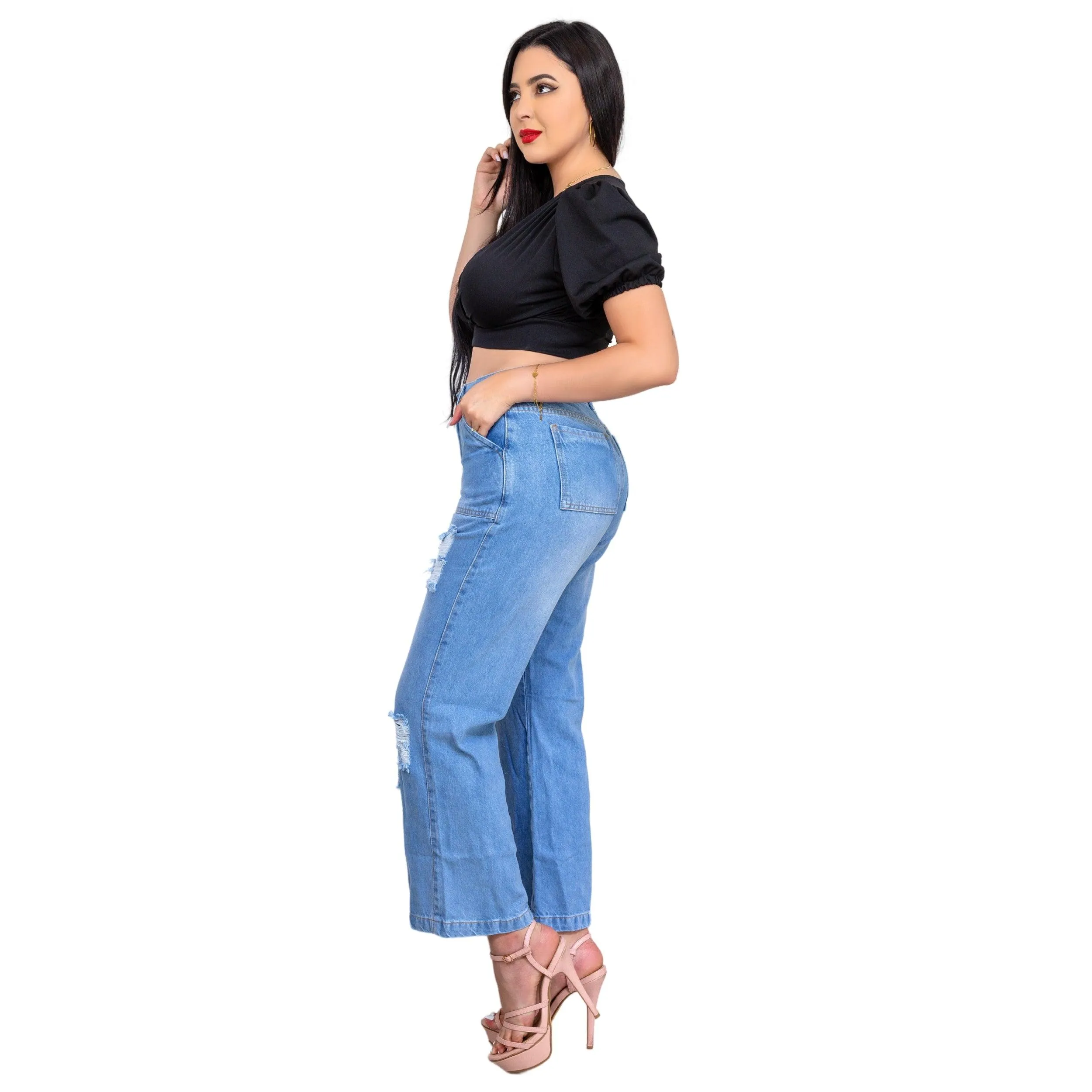 Culotte Jeans Cargo Colores