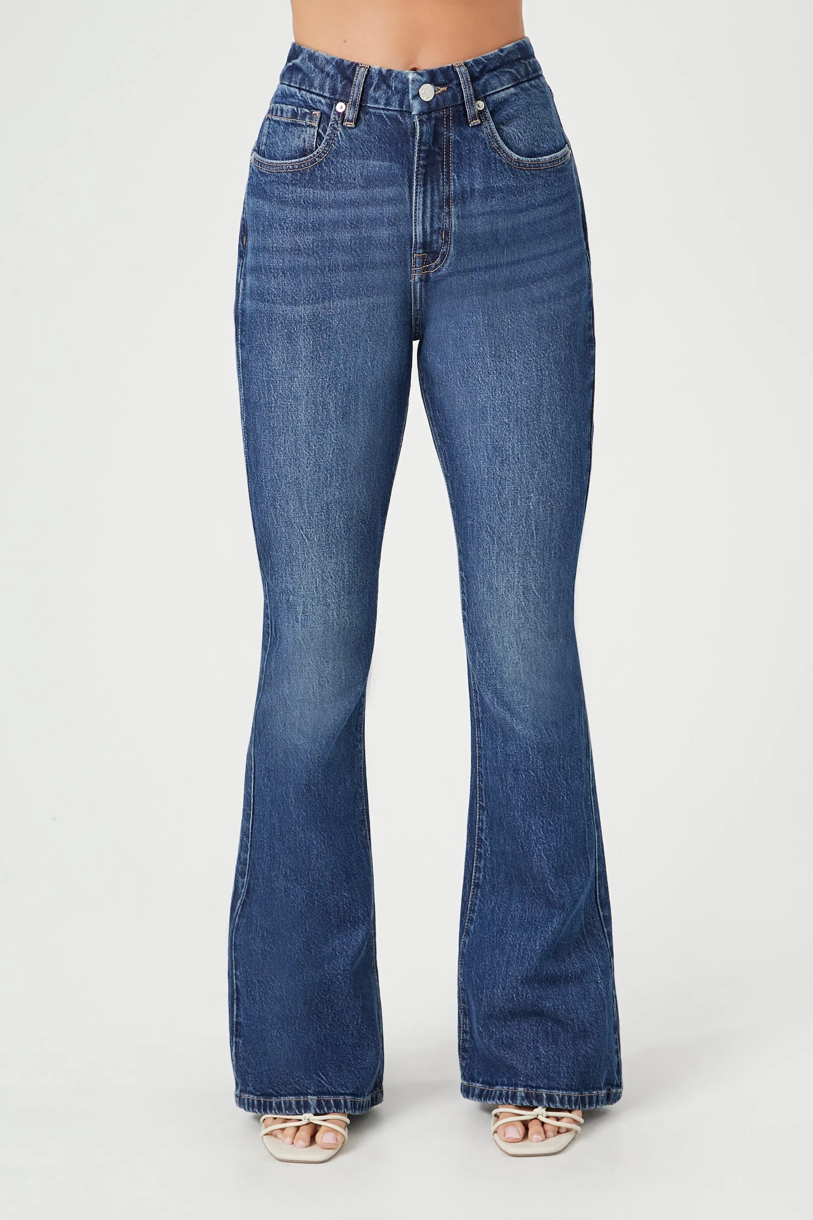 Curvy Stretch-Denim Flare Jeans