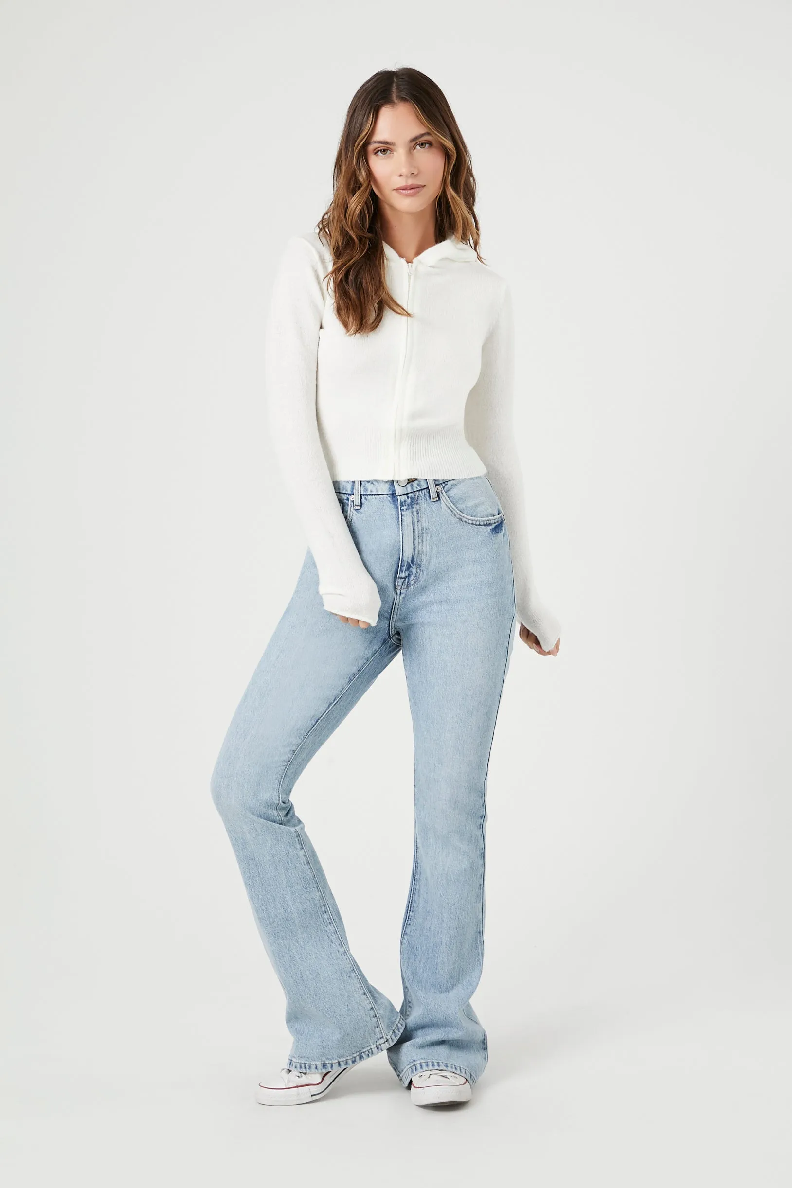 Curvy Stretch-Denim Flare Jeans