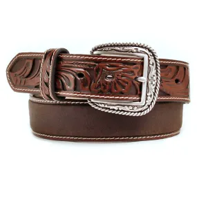 DISTRESSED CHOCOLATE ARIAT MENS BELT