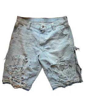 Distressed Denim Shorts