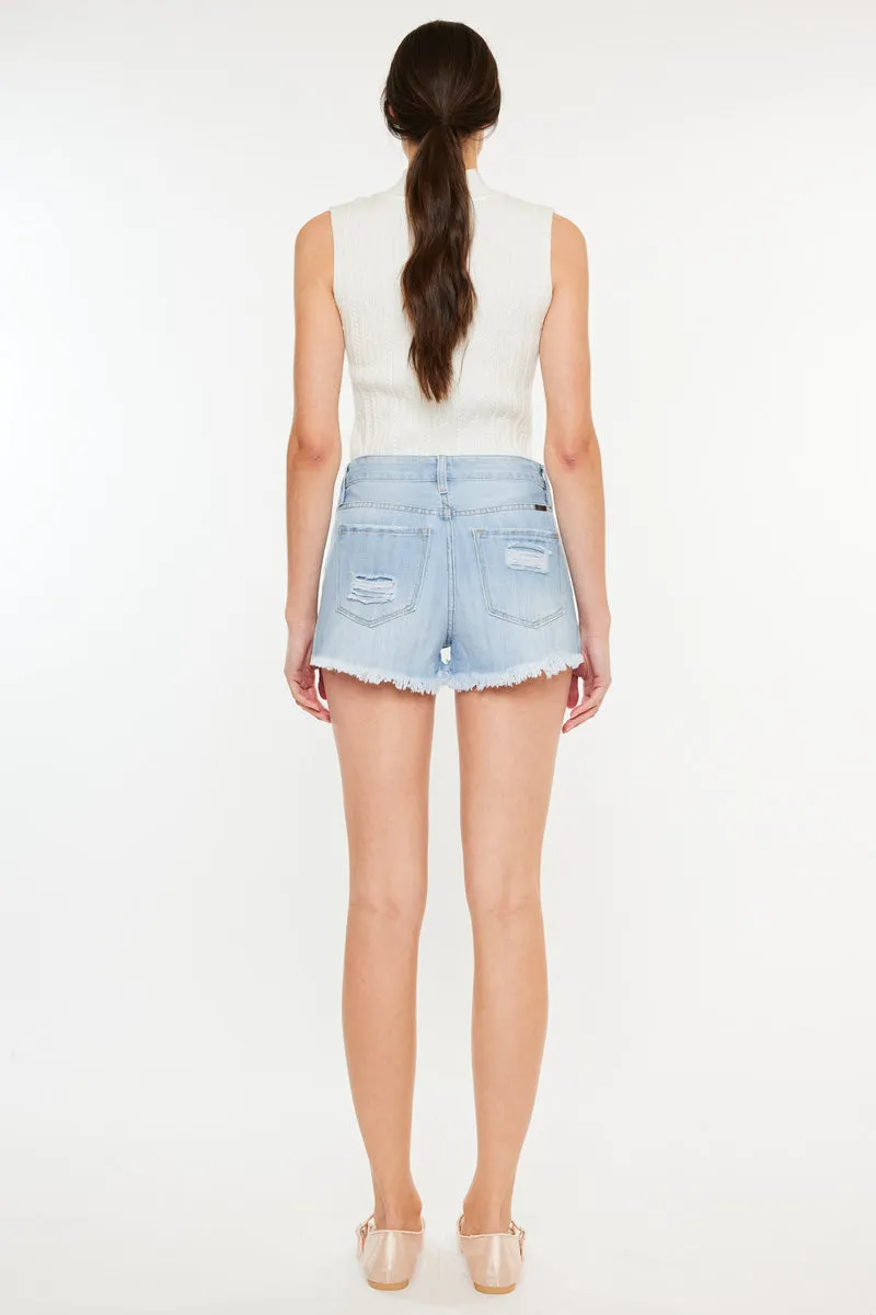 Ethel High Rise Distressed Shorts