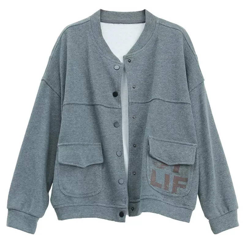 Fashion Autumn Casual Loose Cotton Jacket