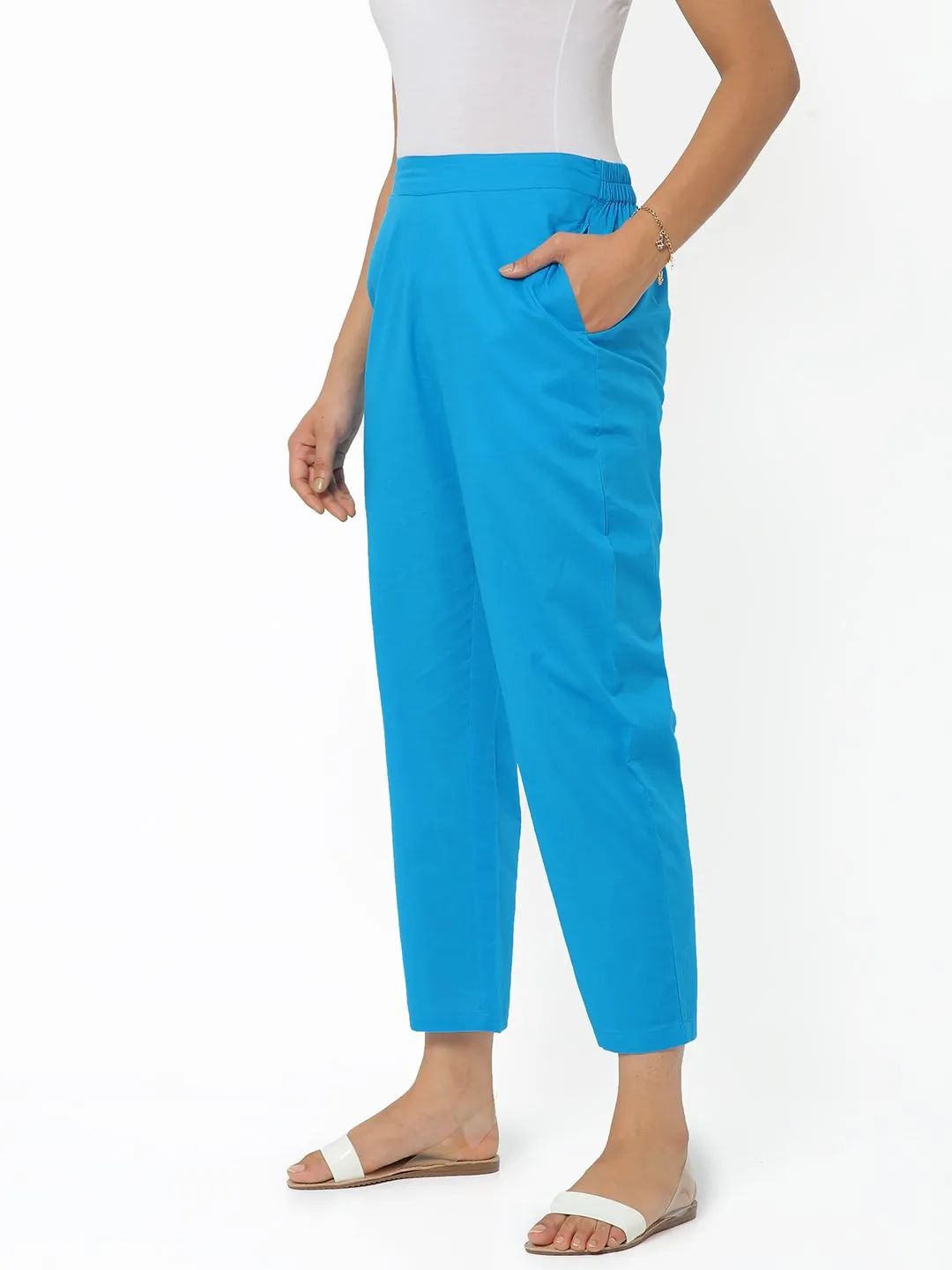 Forget Me Not Blue Ankle-Length Pants