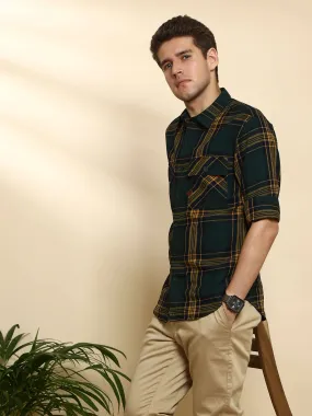 Green Check Full Sleeve Casual shirt