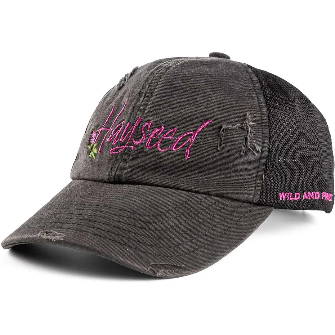 Hayseed Women's Distressed Logo Snap Back Cap