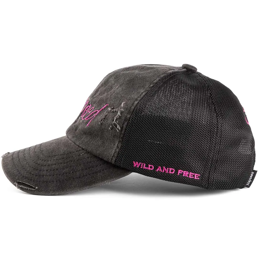 Hayseed Women's Distressed Logo Snap Back Cap