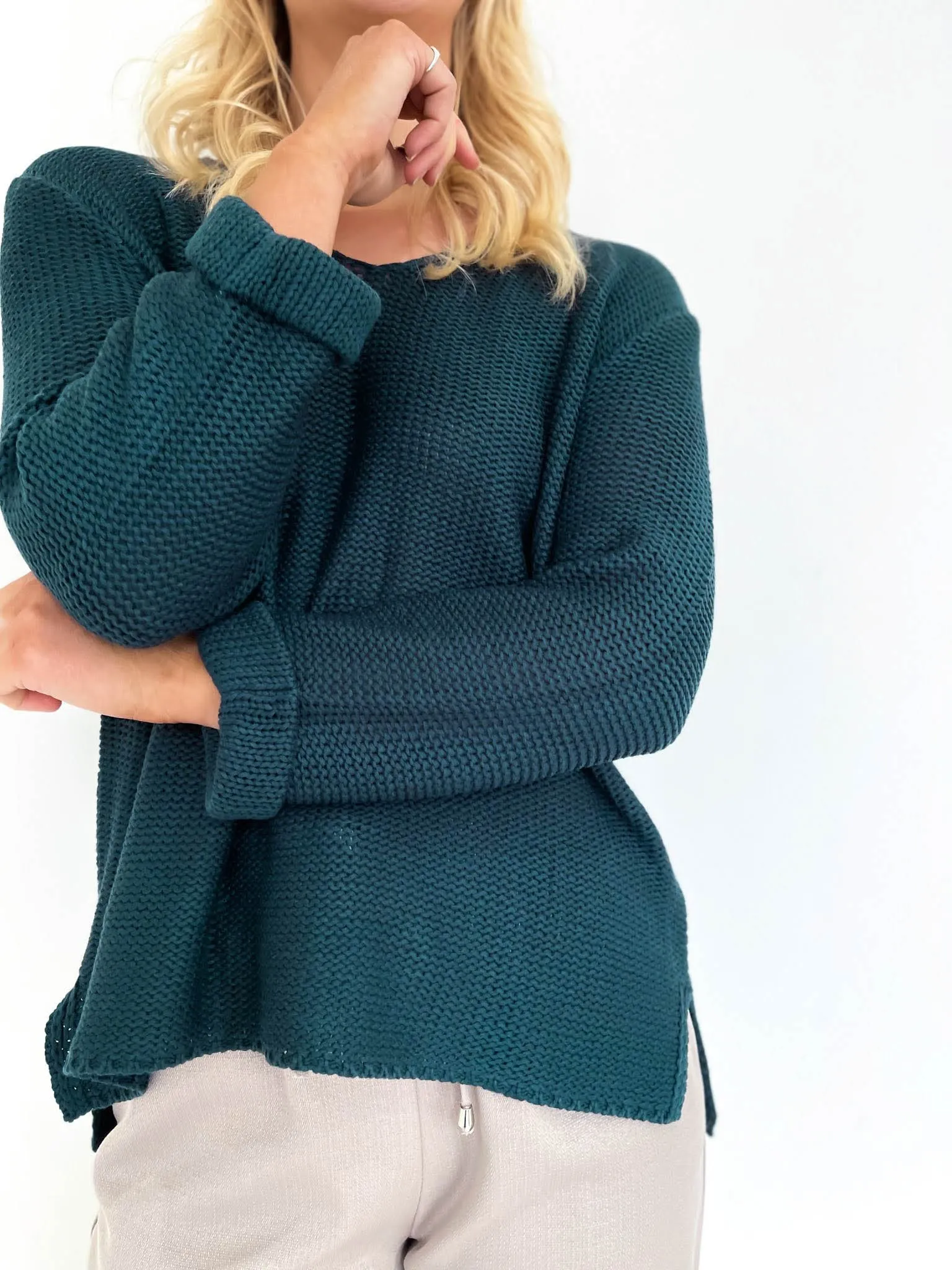 Jaidie Cotton Knit Petrol