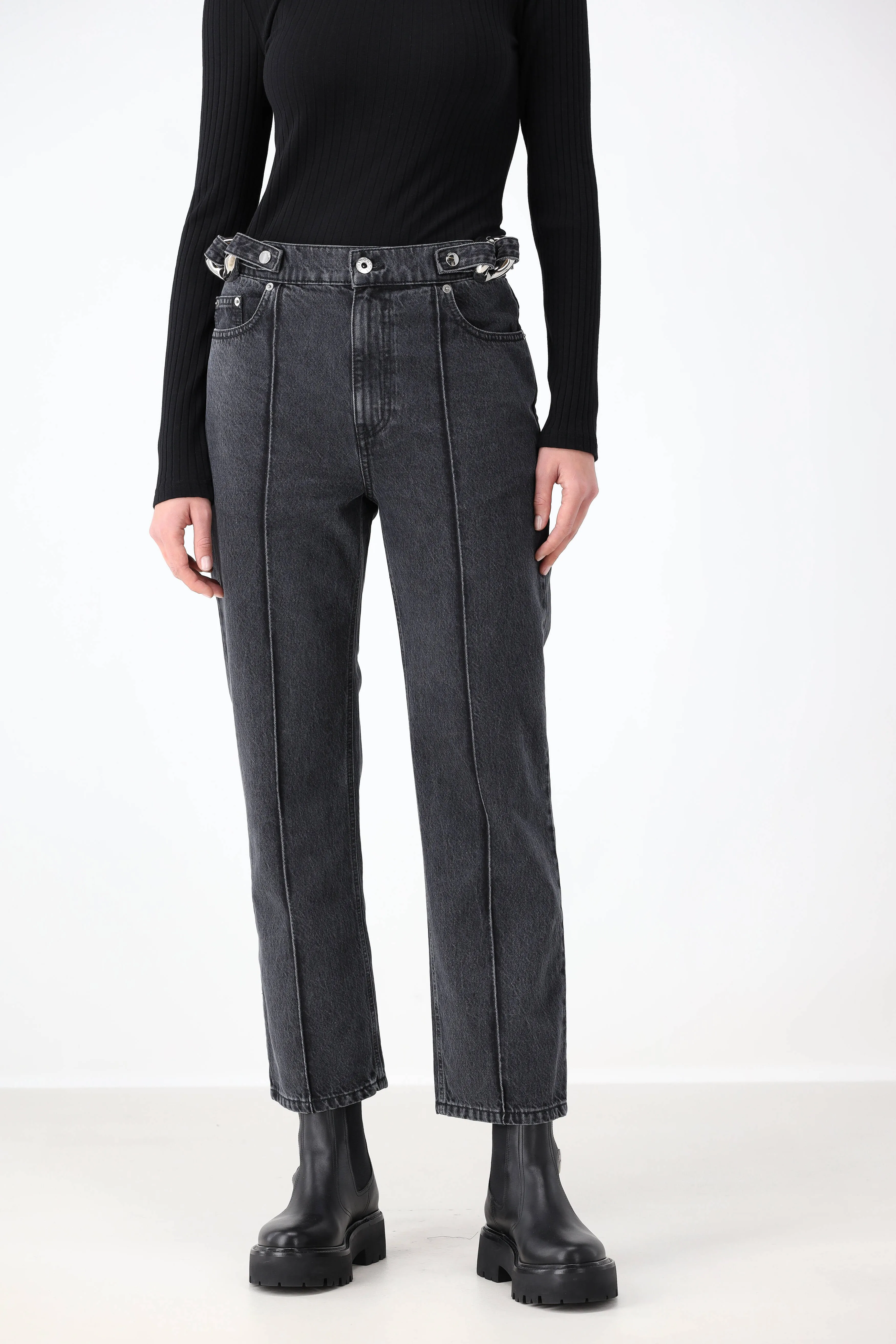 Jeans Chain Link in Schwarz