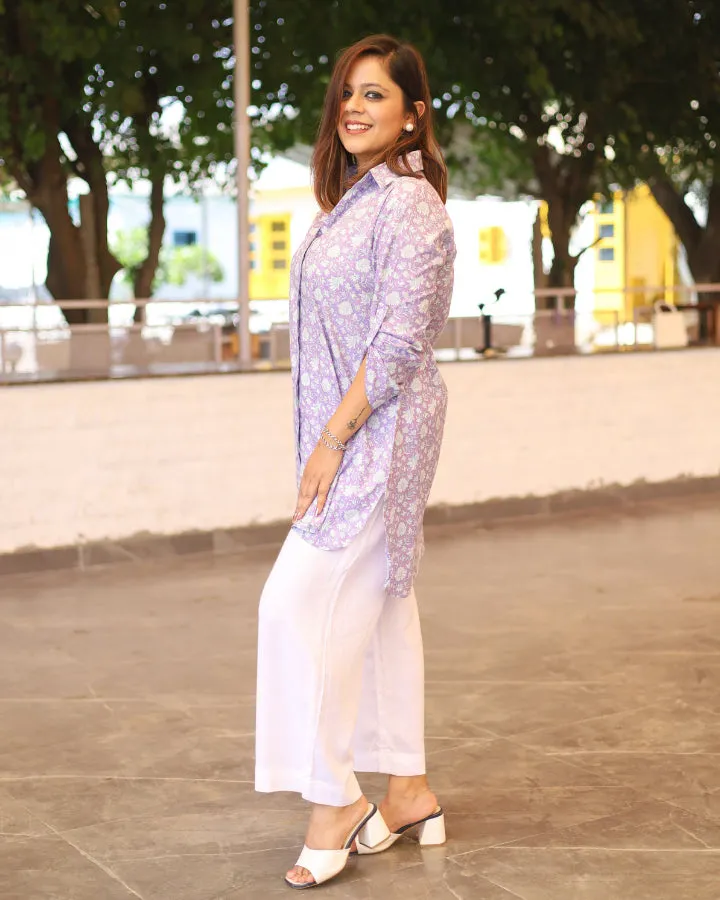 Lilac Aline Cotton Shirt