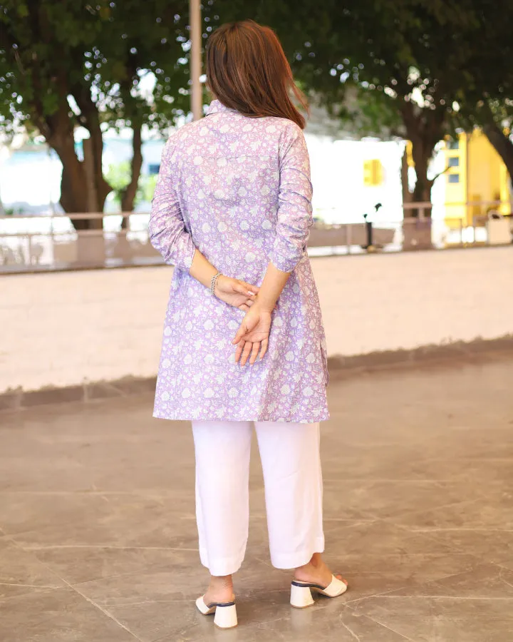 Lilac Aline Cotton Shirt