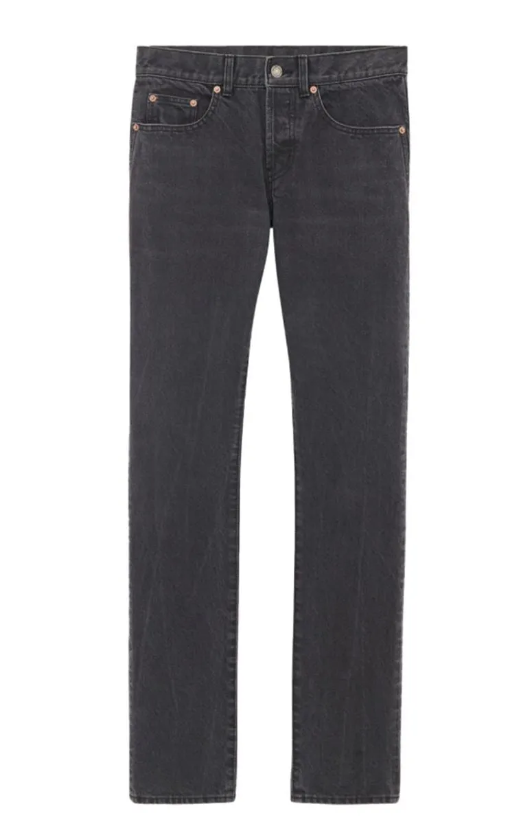 LOGO-PLAQUE STRAIGHT-LEG JEANS