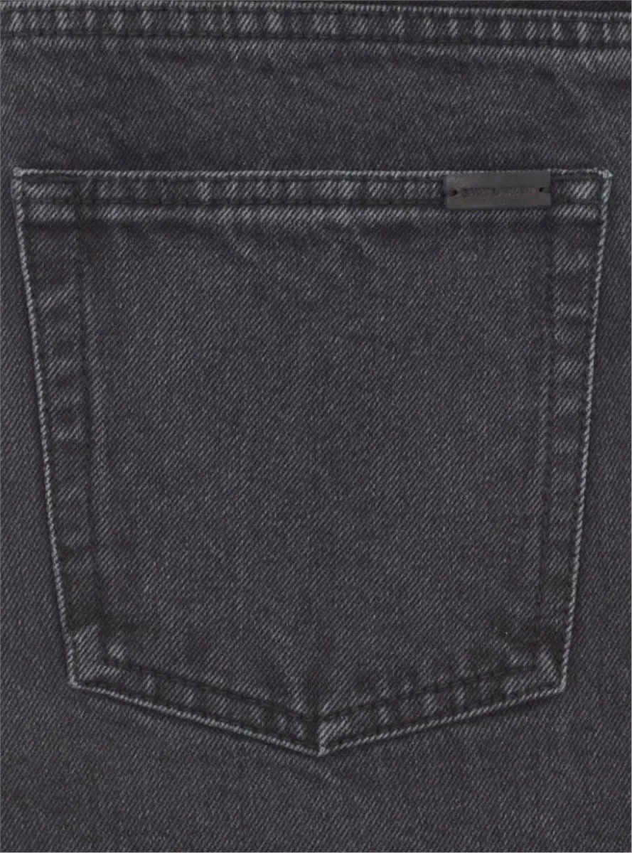 LOGO-PLAQUE STRAIGHT-LEG JEANS