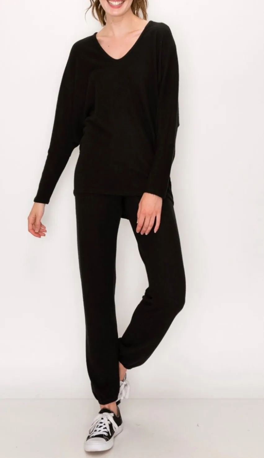 Lounge comfy and cozy pants with elastic drawstring pants with elastic at ankles