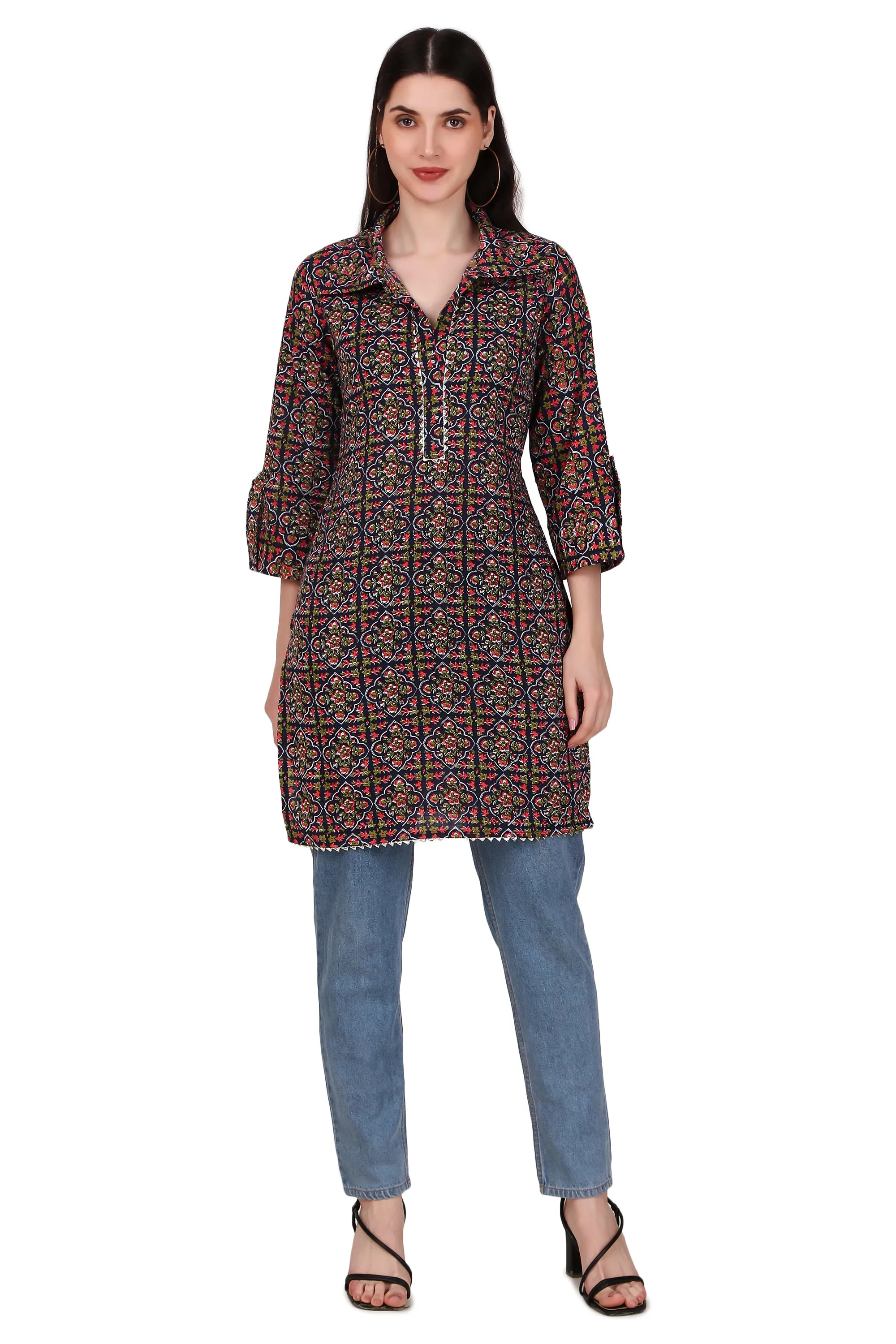 Magnetism printed Cotton Kurti for Women