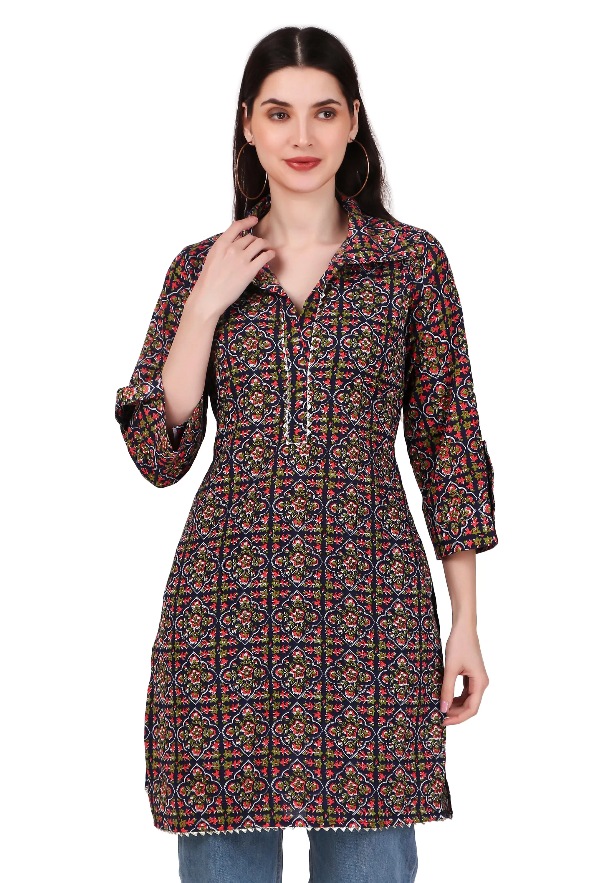 Magnetism printed Cotton Kurti for Women