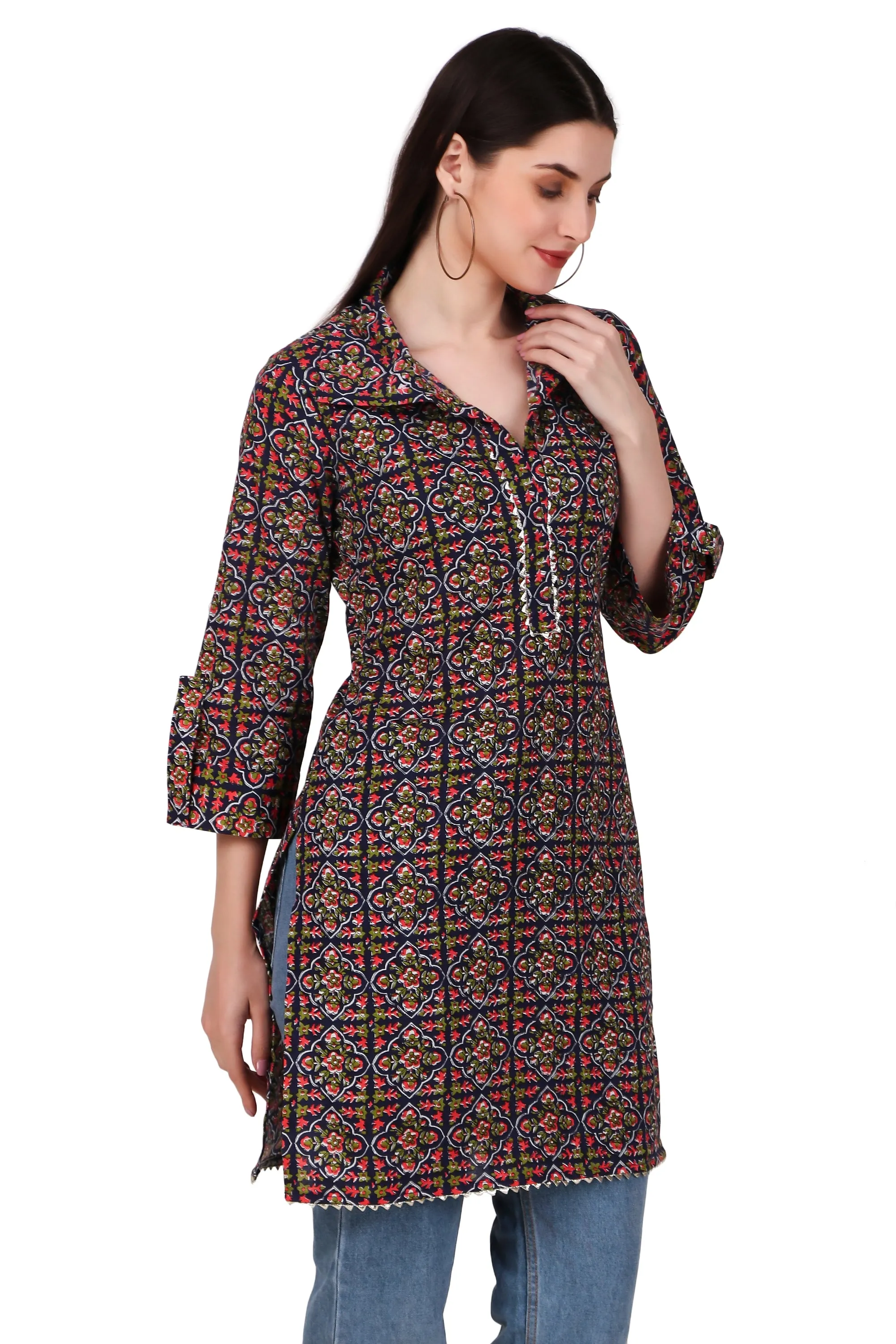 Magnetism printed Cotton Kurti for Women