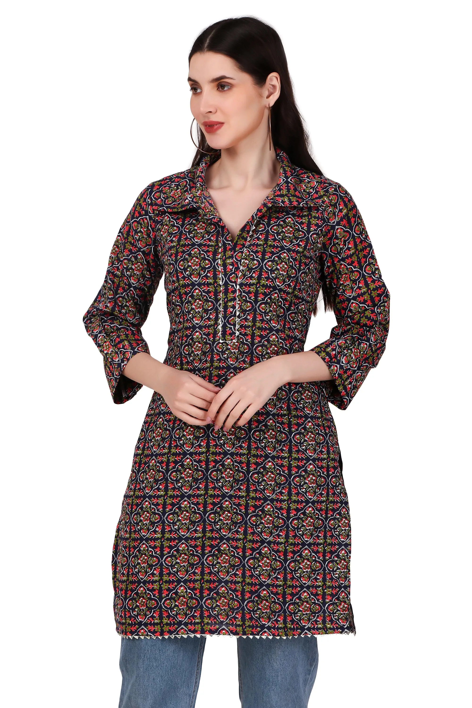 Magnetism printed Cotton Kurti for Women