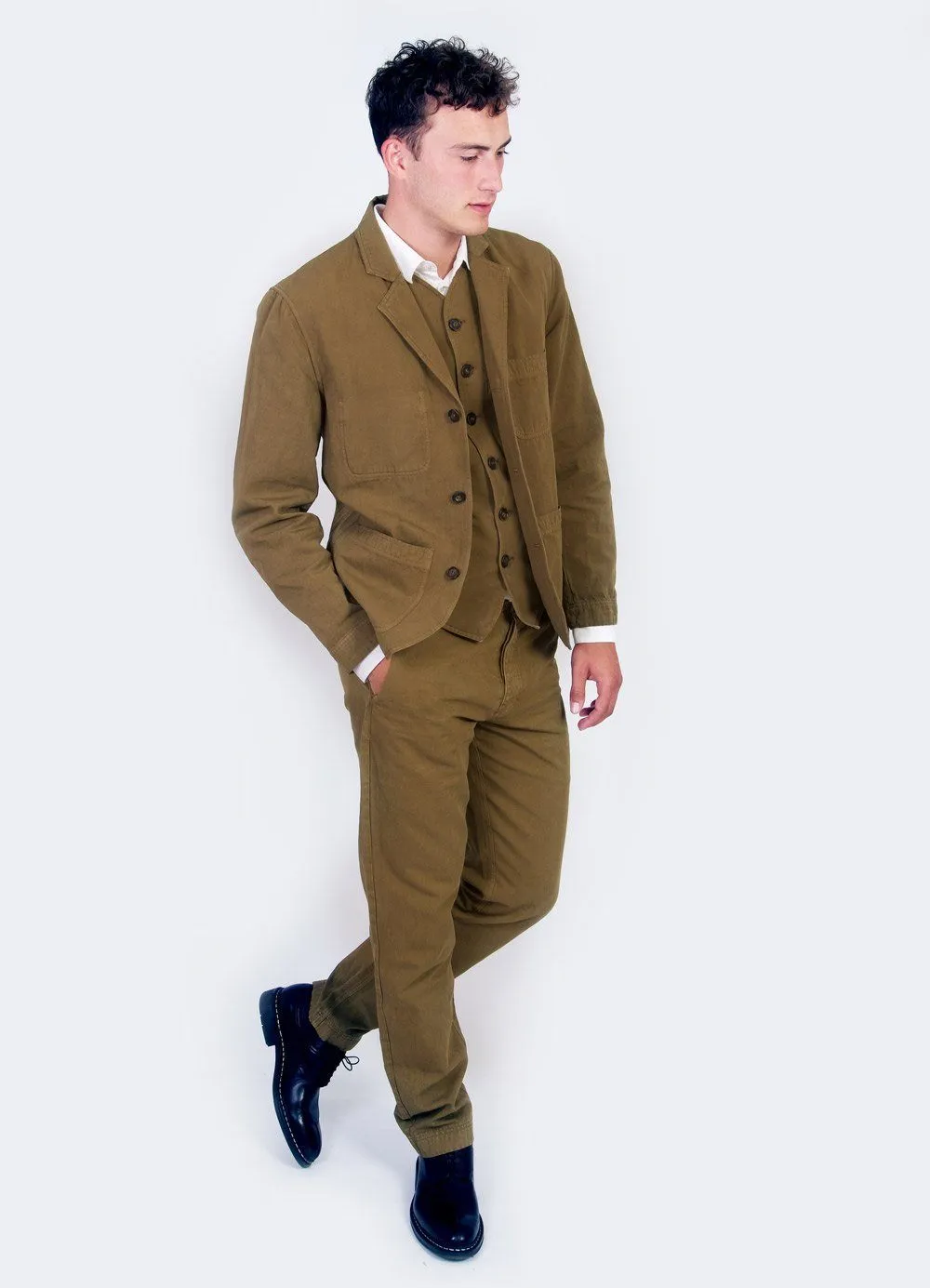 NICOLAI | Casual Three Button Blazer | Desert