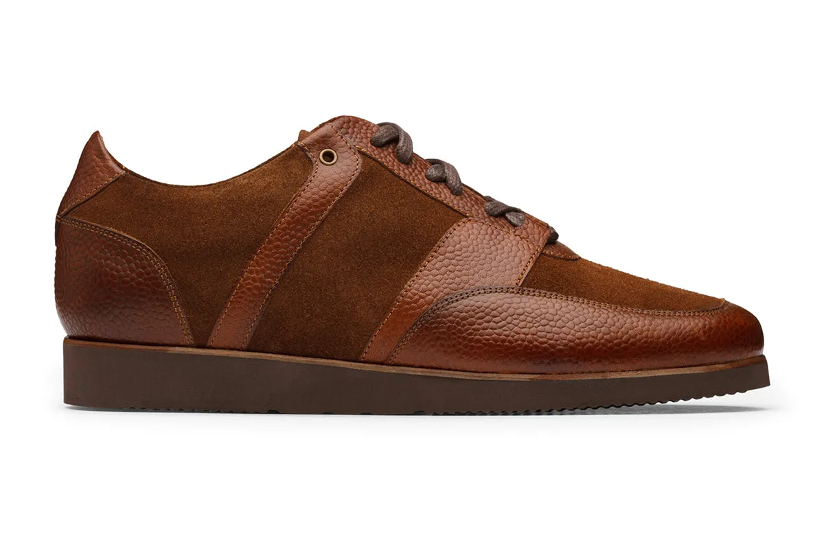 Pebble Grain & Suede leather combo Casual Sneaker-RT