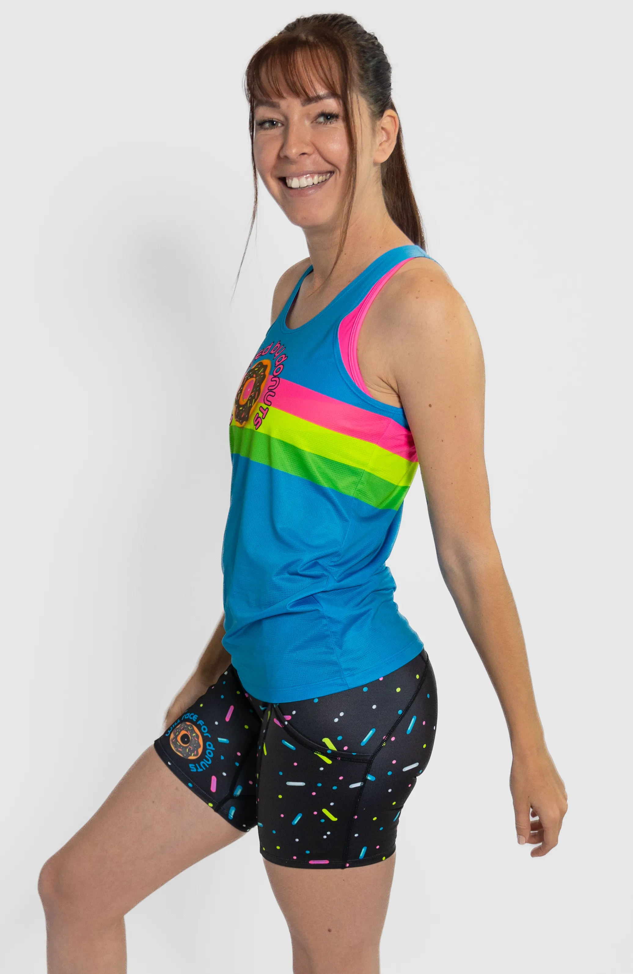 Powered By Donuts Women's Running Singlet