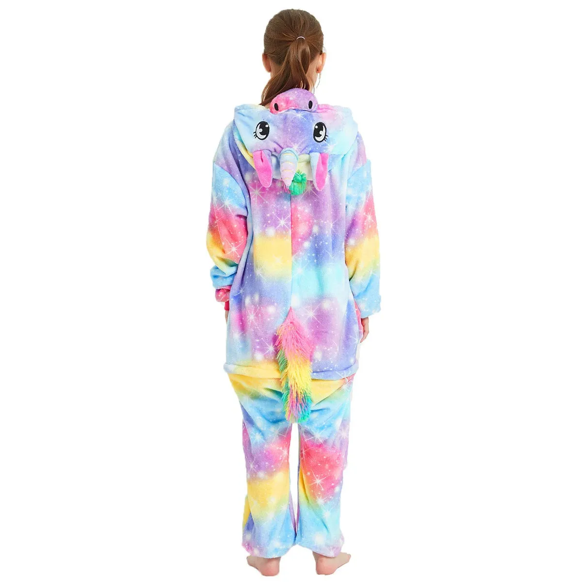 Purple-Yellow Unicorn with Sparkling Stars Kids Onesie