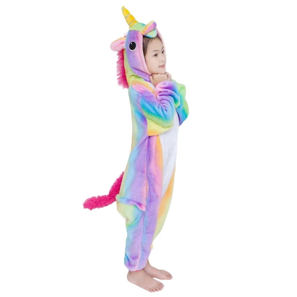 Rainbow Stripes Unicorn Baby Onesie