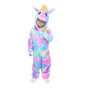 Rainbow Unicorn with Sparkling Stars Baby Onesie