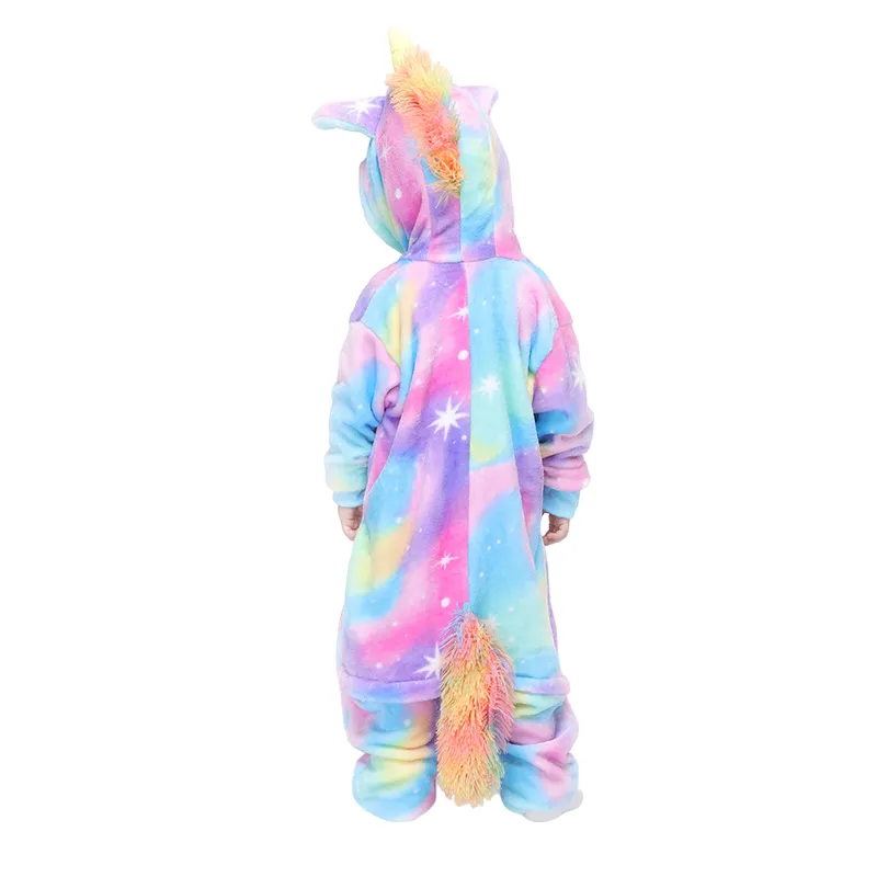 Rainbow Unicorn with Sparkling Stars Baby Onesie