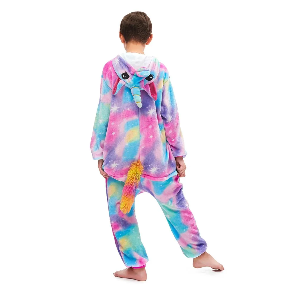 Rainbow Unicorn with Sparkling Stars Kids Onesie