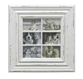 SPLASH - WHITE DISTRESSED WINDOW FRAME.