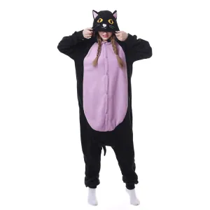 Spooky Black Cat Adult Onesie