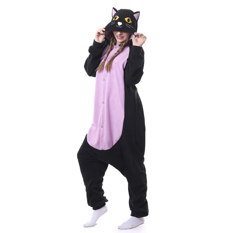 Spooky Black Cat Adult Onesie