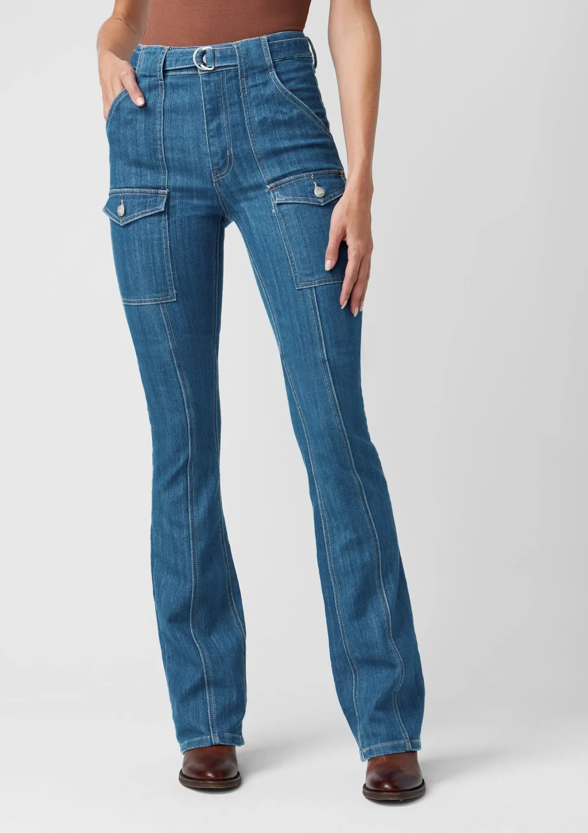 Tall Cassie Cargo Bootcut Jeans