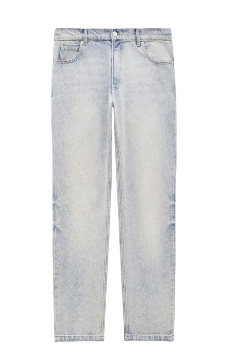 TAPERED-LEG COTTON JEANS