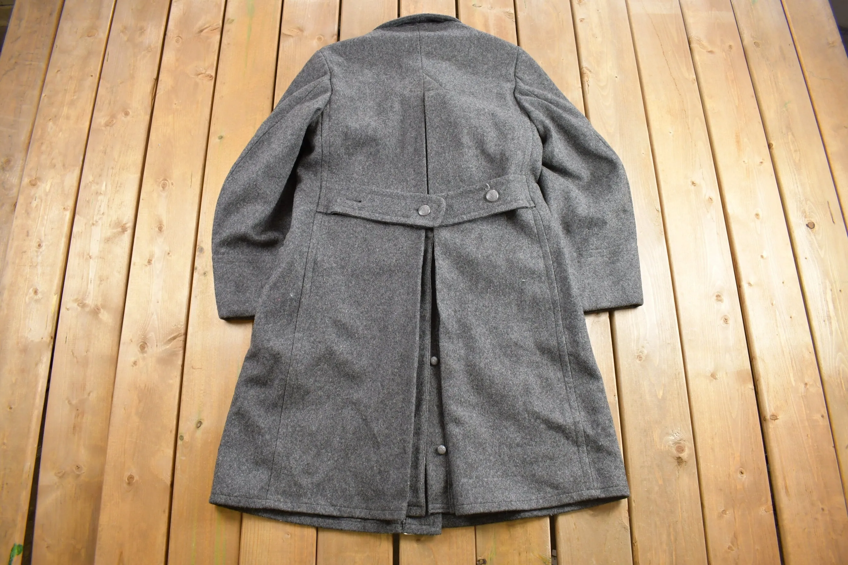 Vintage 1963 Danish Military Wool Over Coat / Wool Jacket  / 60s Jacket / Danish Military / Winter / Cozy Trench Coat / 60s / KL 96