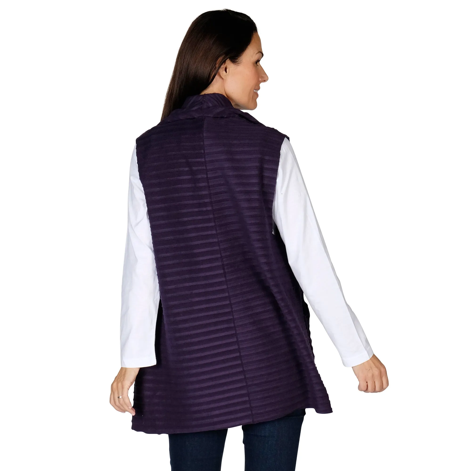 Weekender Cozy Coat Fleece Vest with Pockets Two Sizes!