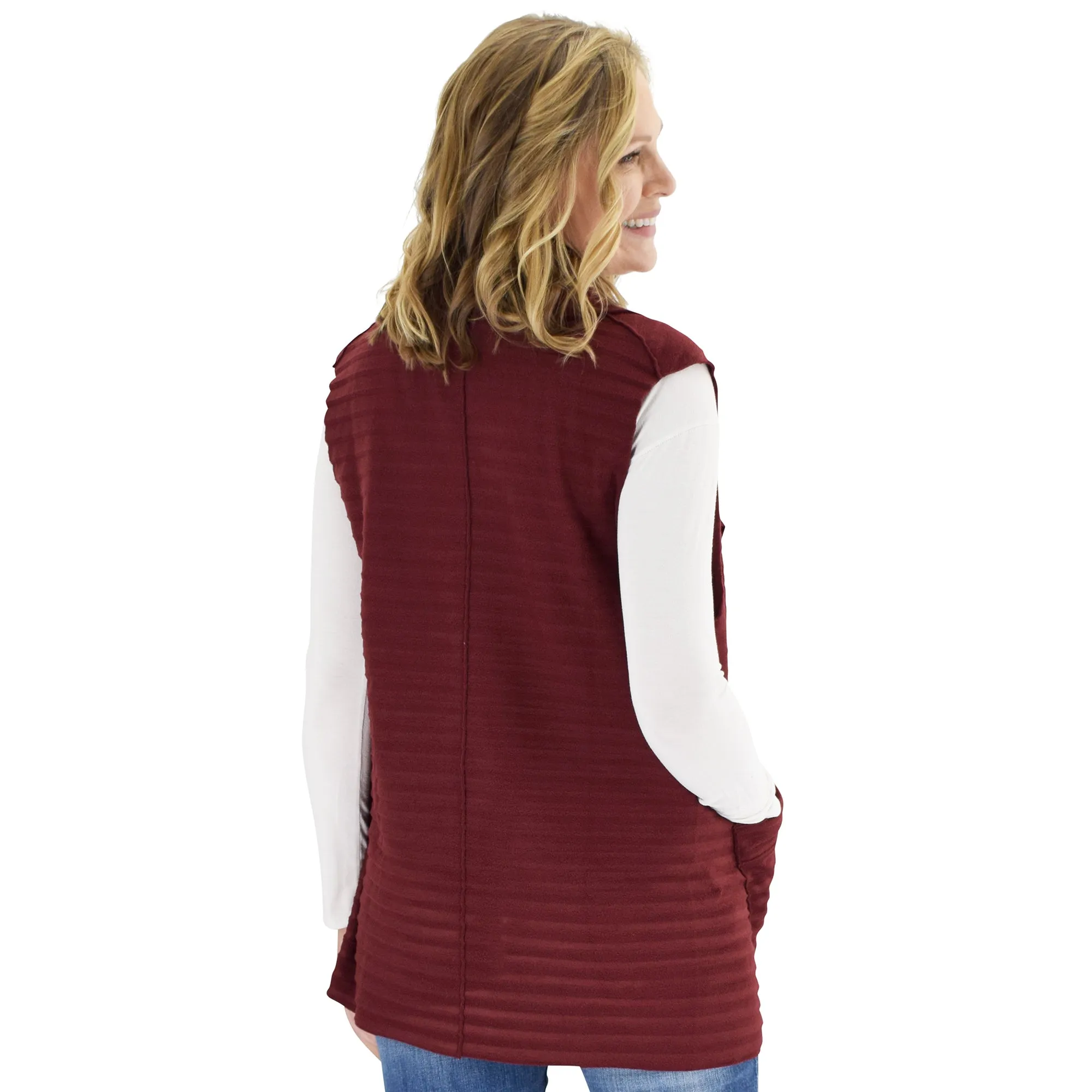 Weekender Cozy Coat Fleece Vest with Pockets Two Sizes!