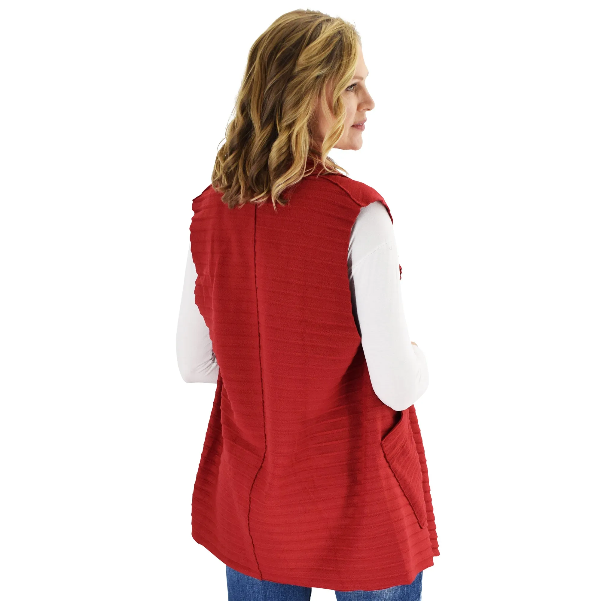 Weekender Cozy Coat Fleece Vest with Pockets Two Sizes!