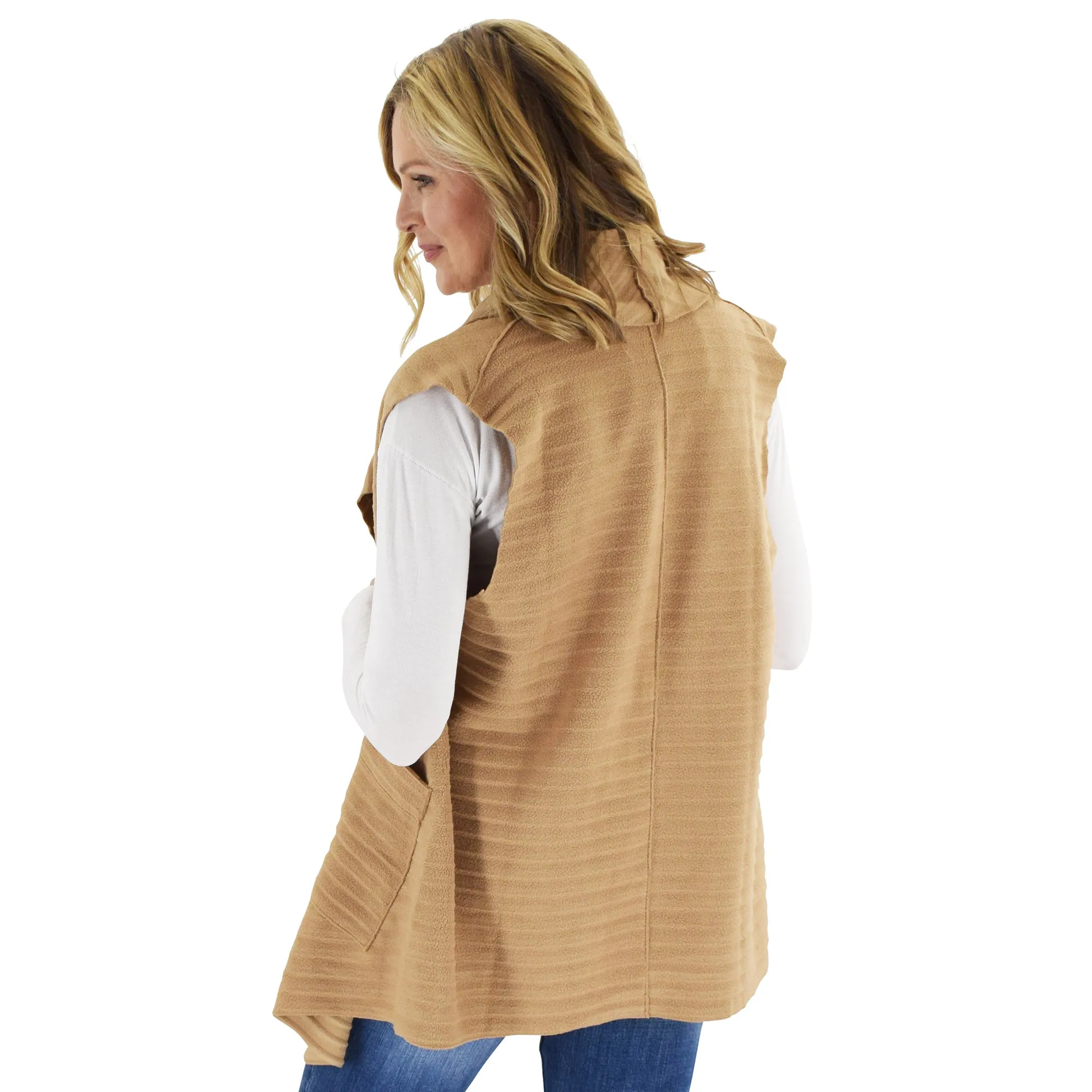 Weekender Cozy Coat Fleece Vest with Pockets Two Sizes!