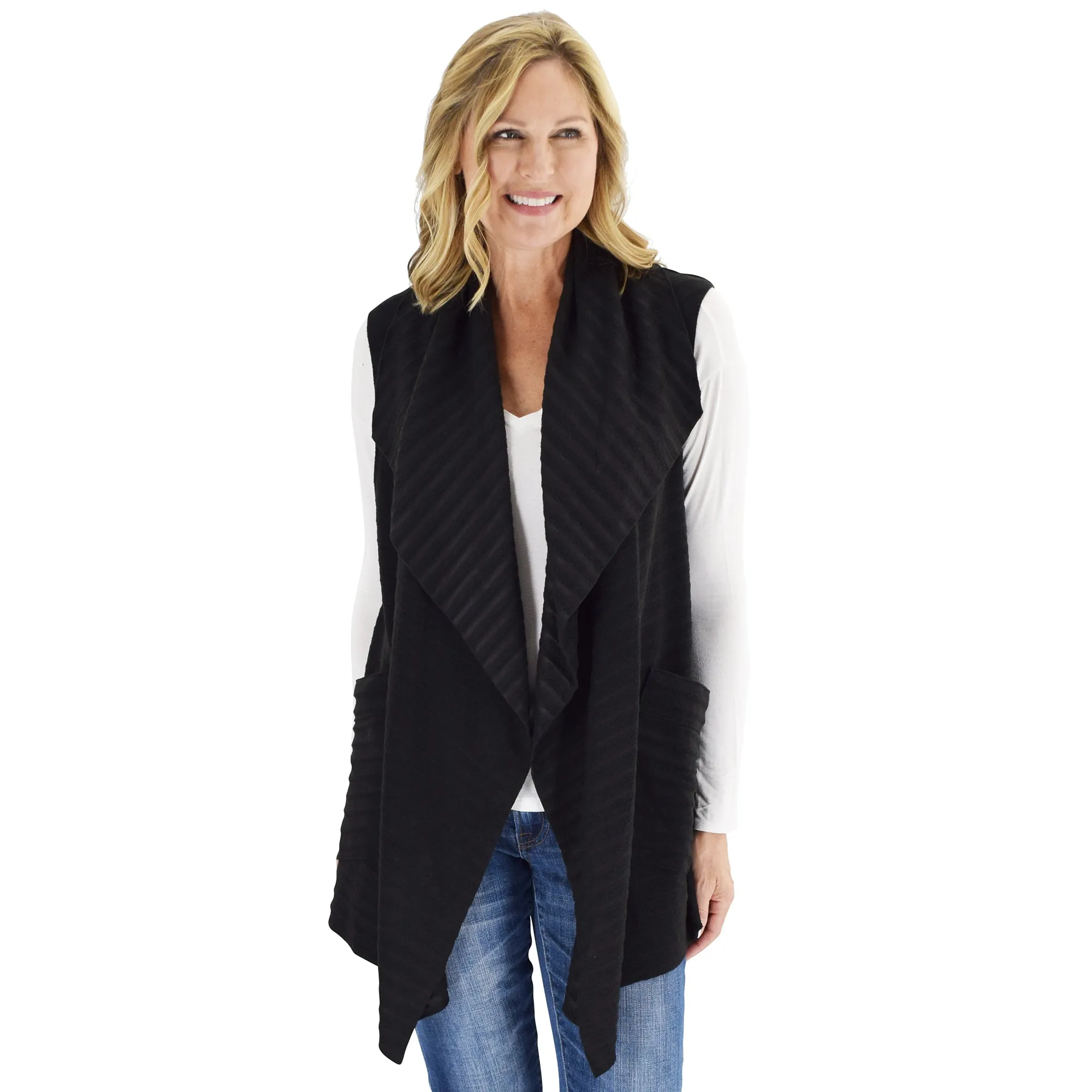 Weekender Cozy Coat Fleece Vest with Pockets Two Sizes!