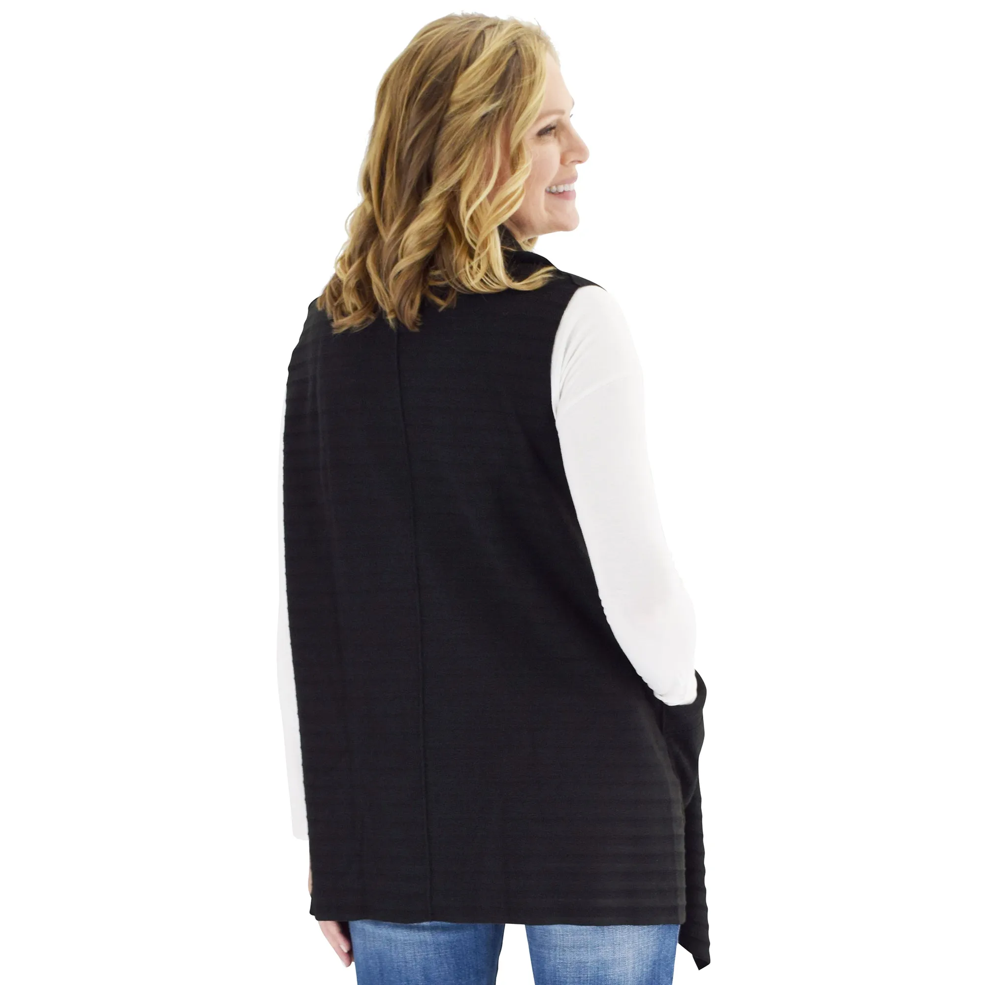 Weekender Cozy Coat Fleece Vest with Pockets Two Sizes!