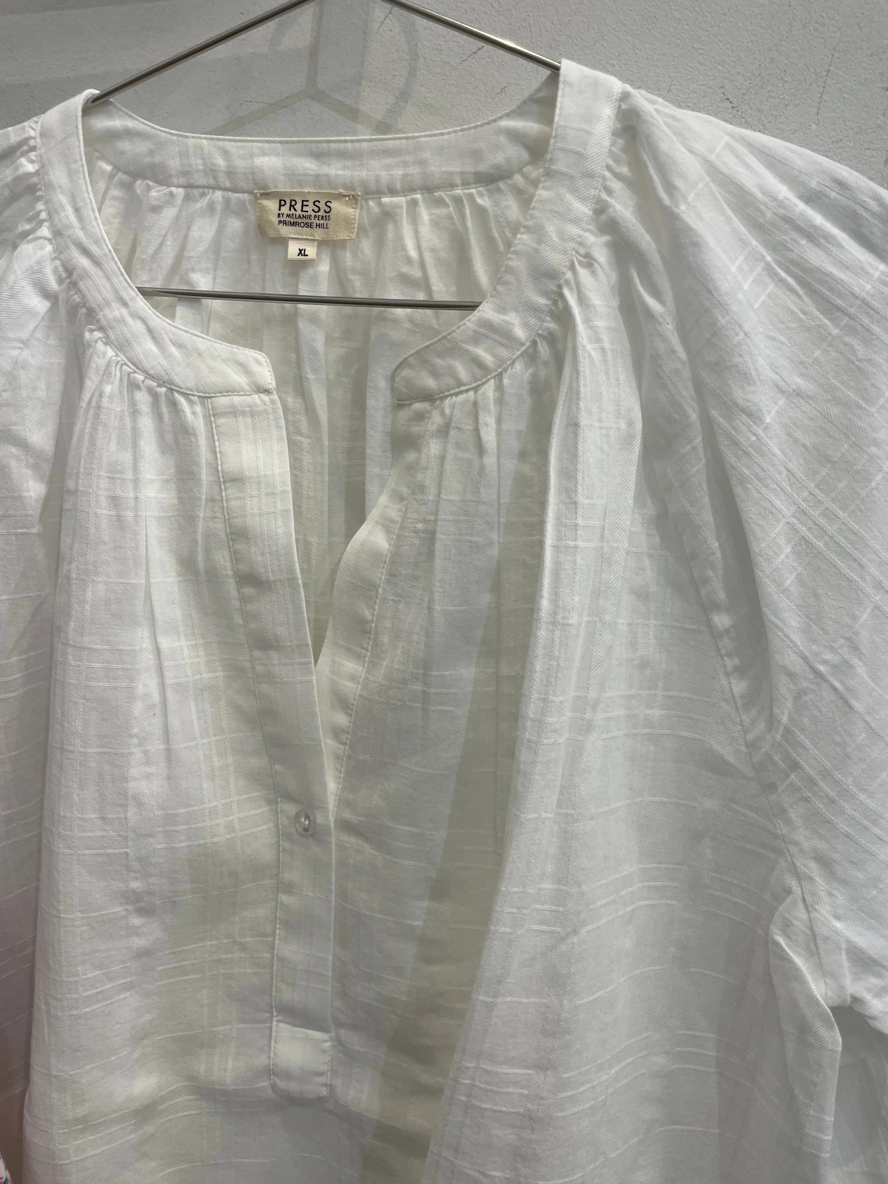 White cotton Mokka blouse