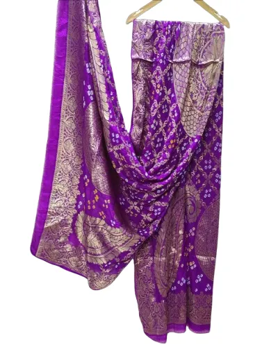 Women Bandhej Jacquard Silk Dupattas