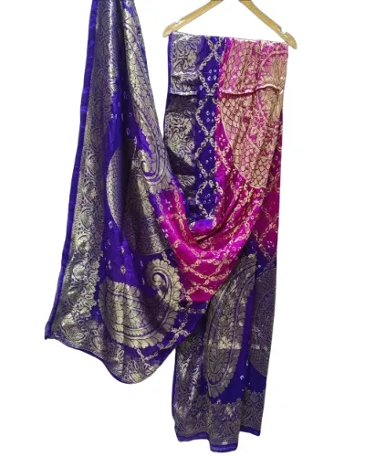 Women Bandhej Jacquard Silk Dupattas