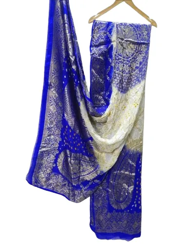 Women Bandhej Jacquard Silk Dupattas