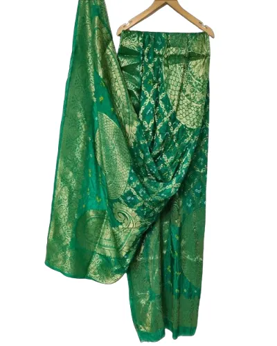 Women Bandhej Jacquard Silk Dupattas