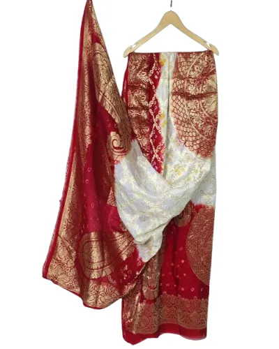 Women Bandhej Jacquard Silk Dupattas